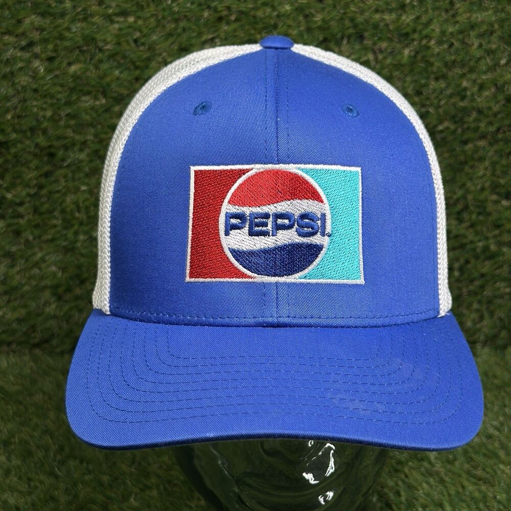 Vintage Pepsi Color Patch With Mesh Snap Back Hat Trucker Cap